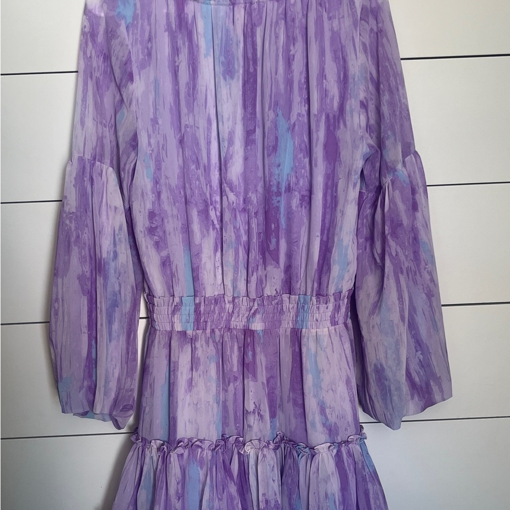 Buddy Love Lavender and Blue Long Sleeve Dress - Picture 2 of 5